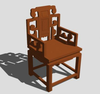 古典中式太师椅SU模型下载_sketchup草图大师SKP模型