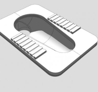 蹲厕器SU模型下载_sketchup草图大师SKP模型