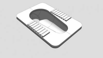 蹲厕器SU模型下载_sketchup草图大师SKP模型