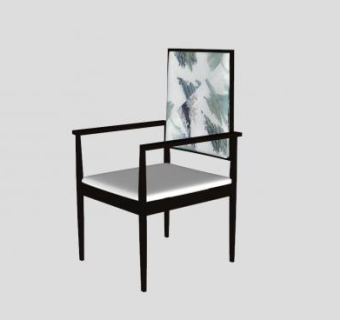 现代中式扶手椅sketchup模型下载_sketchup草图大师SKP模型