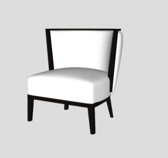 现代简约休闲椅子SU模型下载_sketchup草图大师SKP模型