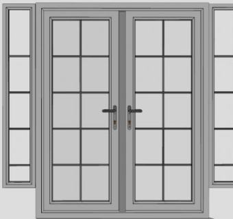 法式室内推拉门SU模型下载_sketchup草图大师SKP模型