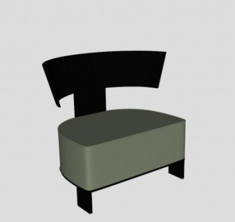现代布质单人椅SU模型下载_sketchup草图大师SKP模型