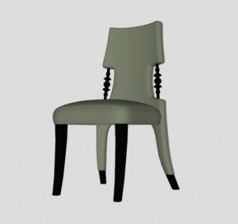 创意现代淡绿扶手椅SU模型下载_sketchup草图大师SKP模型