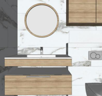 浴室室内空间SU模型下载_sketchup草图大师SKP模型