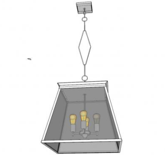 现代小吊灯灯具SU模型下载_sketchup草图大师SKP模型