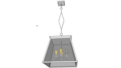 现代小吊灯灯具SU模型下载_sketchup草图大师SKP模型