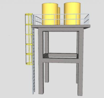 工业水塔SU模型_su模型下载 草图大师模型_SKP模型
