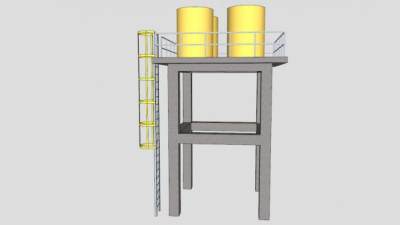 工业水塔SU模型_su模型下载 草图大师模型_SKP模型