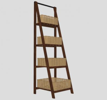 三角形植物架SU模型下载_sketchup草图大师SKP模型