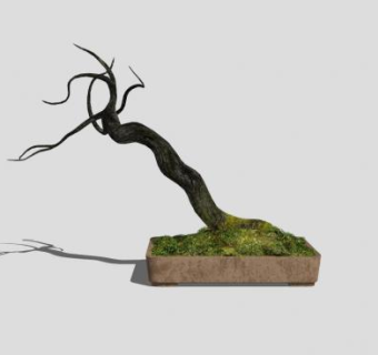 中式风格盆栽SU模型下载_sketchup草图大师SKP模型