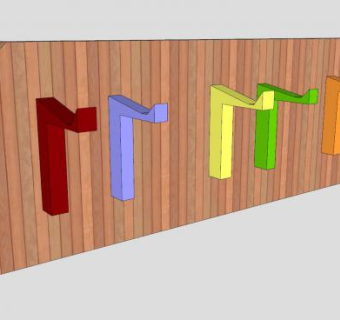 儿童彩色挂钩SU模型下载_sketchup草图大师SKP模型