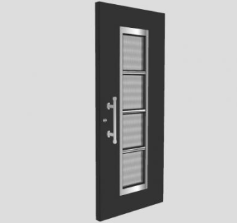 玻璃钢化门SU模型下载_sketchup草图大师SKP模型