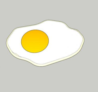 荷包蛋煎蛋SU模型下载_sketchup草图大师SKP模型