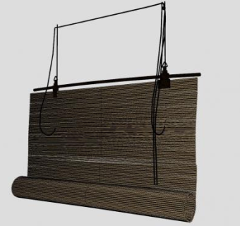 卷帘竹帘窗帘SU模型下载_sketchup草图大师SKP模型