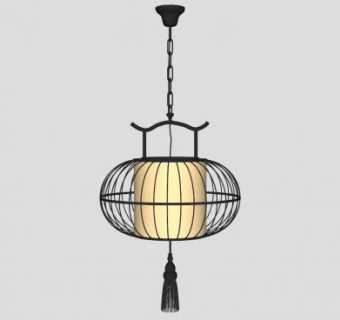 新中式吊灯sketchup模型下载_sketchup草图大师SKP模型