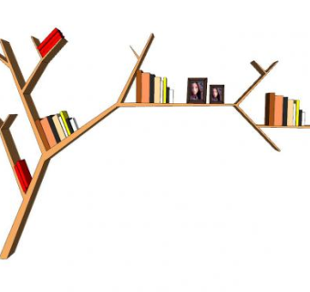 分享树形书架SU模型下载_sketchup草图大师SKP模型