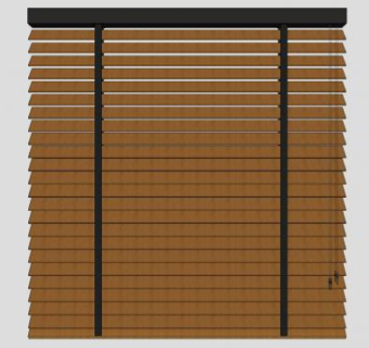 木制百叶窗窗帘SU模型下载_sketchup草图大师SKP模型