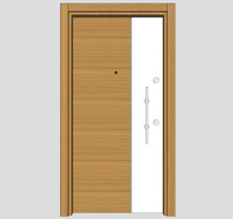 房门卧室门带门框的门SU模型下载_sketchup草图大师SKP模型