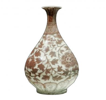 古董花瓶装饰摆件SU模型下载_sketchup草图大师SKP模型