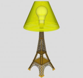 艾弗尔铁塔形状的台灯灯具SU模型下载_sketchup草图大师SKP模型