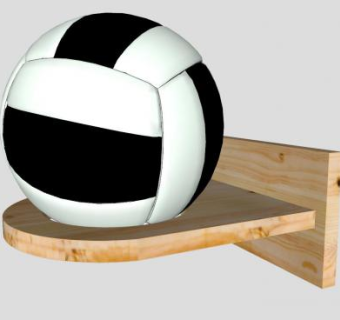 一个排球装饰物SU模型下载_sketchup草图大师SKP模型