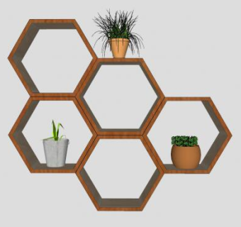 植物花盆花盆盆栽装饰格子架SU模型下载_sketchup草图大师SKP模型