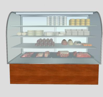 一个漂亮的蛋糕柜SU模型下载_sketchup草图大师SKP模型