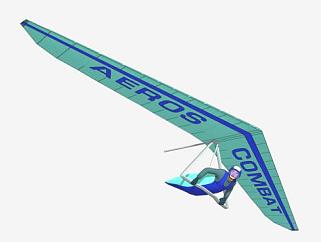 职业滑翔伞飞行员SU模型下载_sketchup草图大师SKP模型