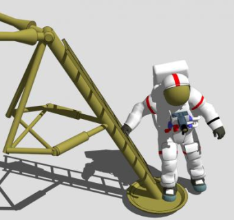 着陆的宇航员SU模型下载_sketchup草图大师SKP模型