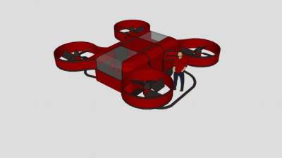 小型无人机飞行器SU模型下载_sketchup草图大师SKP模型