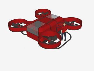 小型无人机飞行器SU模型下载_sketchup草图大师SKP模型