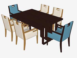 <em>中式家具</em>之餐桌椅SU模型下载_sketchup草图大师SKP模型