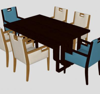 中式家具之餐桌椅SU模型下载_sketchup草图大师SKP模型
