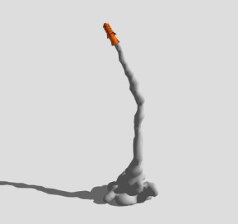 橙色导 弹SU模型下载_sketchup草图大师SKP模型