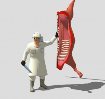 猪肉屠夫SU模型下载_sketchup草图大师SKP模型