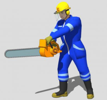 锯木工人SU模型下载_sketchup草图大师SKP模型