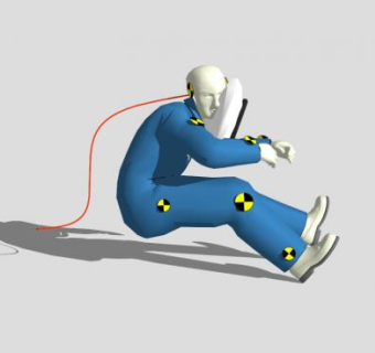 蓝色衣服的人类骨架SU模型下载_sketchup草图大师SKP模型