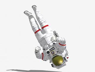 悬浮着的宇航员SU模型下载_sketchup草图大师SKP模型