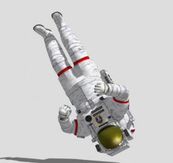 悬浮着的宇航员SU模型下载_sketchup草图大师SKP模型