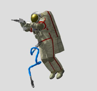 太空作业的宇航员SU模型下载_sketchup草图大师SKP模型