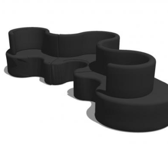 创意摆放的沙发家具SU模型下载_sketchup草图大师SKP模型