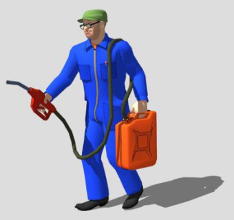 加油站加油员SU模型下载_sketchup草图大师SKP模型