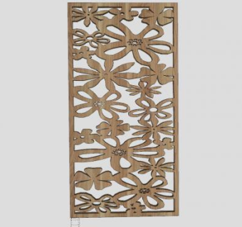 雕花隔断板SU模型下载_sketchup草图大师SKP模型