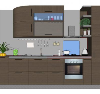 厨房橱柜厨具等壁橱SU模型下载_sketchup草图大师SKP模型
