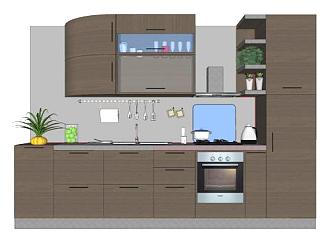 厨房橱柜厨具等壁橱SU模型下载_sketchup草图大师SKP模型