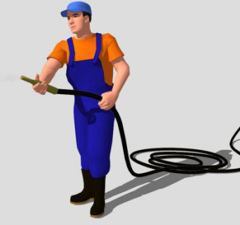 喷水的花匠SU模型下载_sketchup草图大师SKP模型