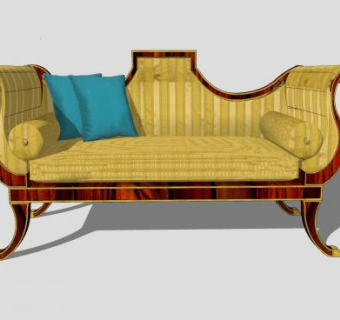 卧榻沙发家具SU模型下载_sketchup草图大师SKP模型