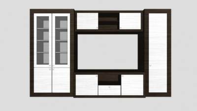 组合柜电视柜卧室家具SU模型下载_sketchup草图大师SKP模型