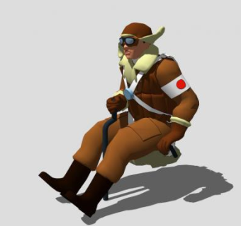 一个飞机驾驶员SU模型下载_sketchup草图大师SKP模型